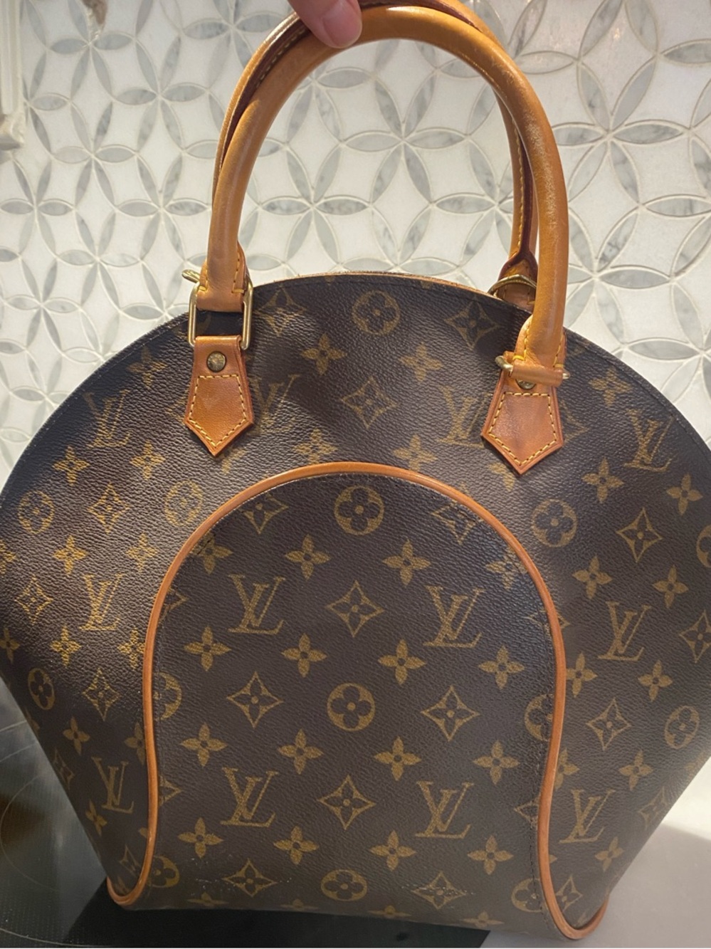 Louis Vuitton Brown Monogram Dome Satchel with Tan Trim - Picture 1 of 6